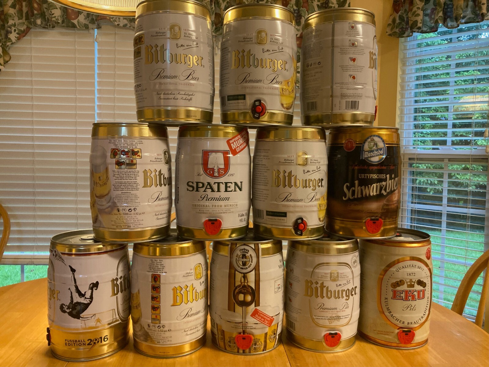 Lot of Twelve (12) German 5L (1.32 gallon) Party Kegs