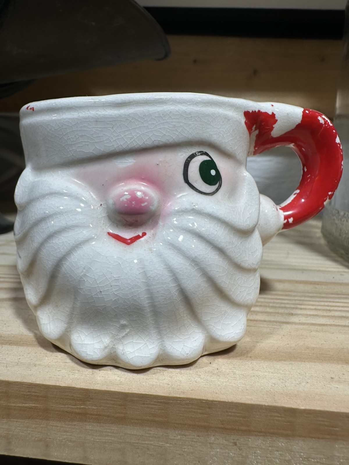 Vintage Holt Howard White Beard Winking Santa Mug MCM Christmas 1959 Japan Vintage Holt Howard White Beard Winking Santa Mug MCM Christmas 1959 Japan