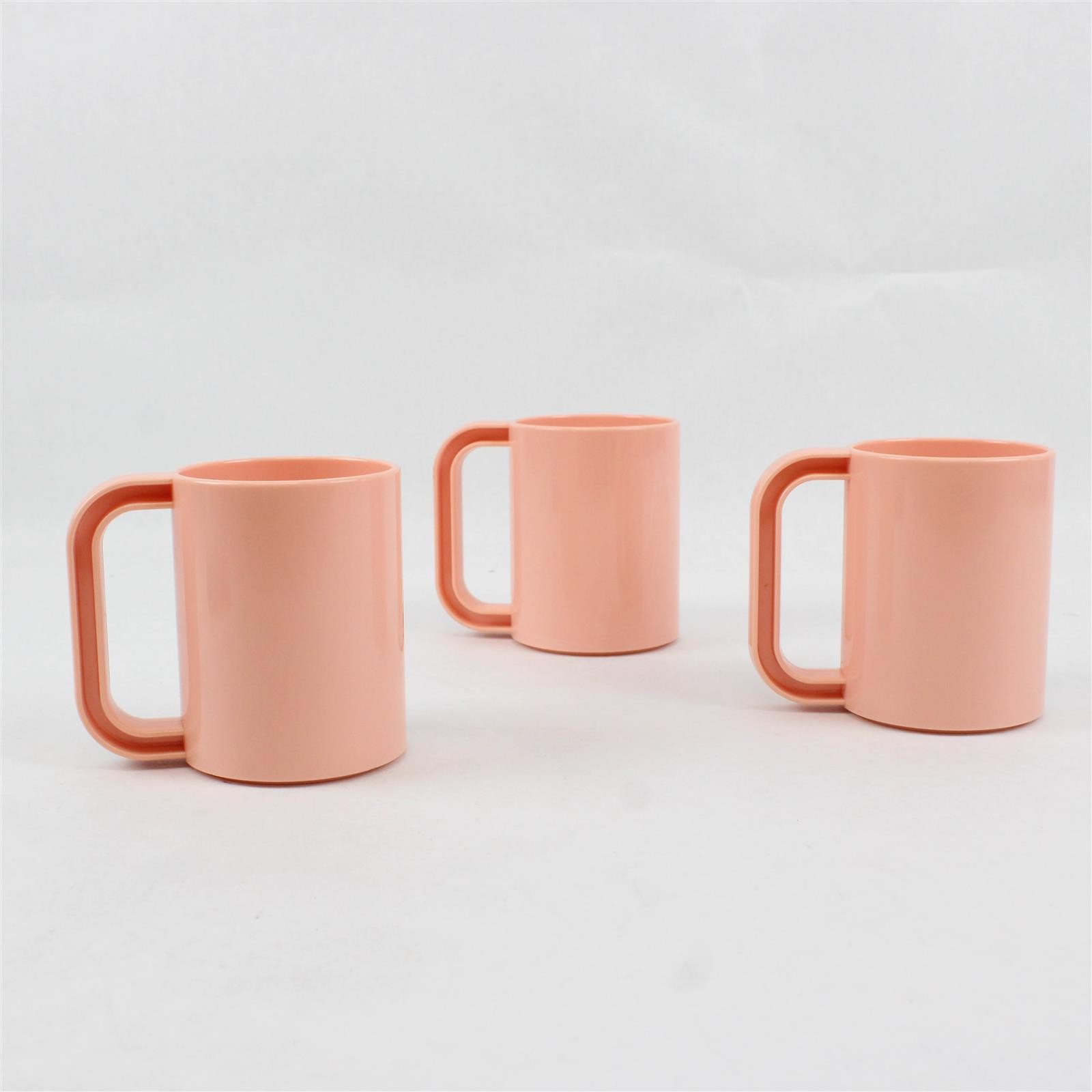 Lot of 3 VTG Ingrid Retro Pastel Pink Mugs