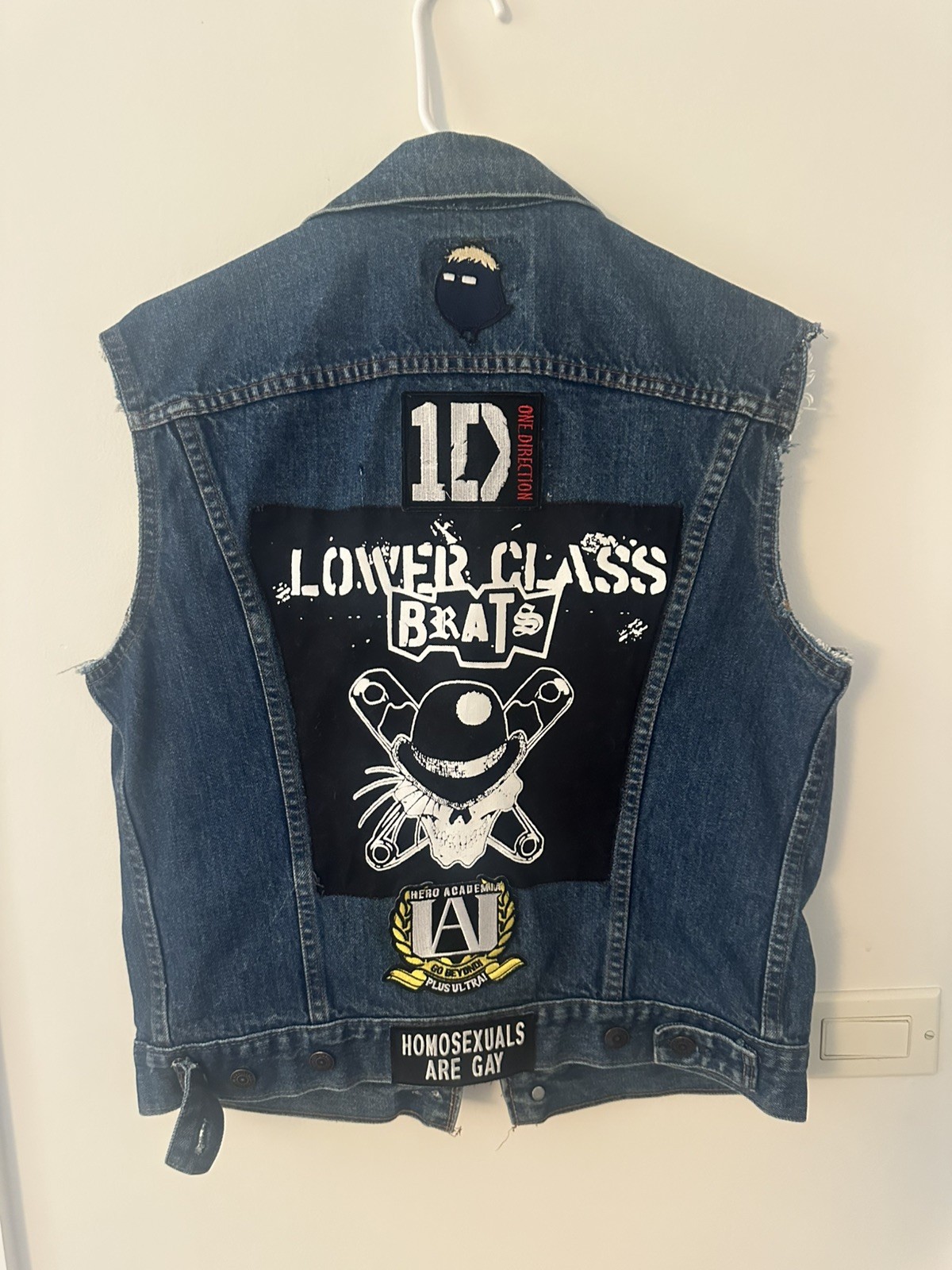 Gay Motorcycle/ Levi’s Vest Back Patch and more One Direction Gay Pride size 44