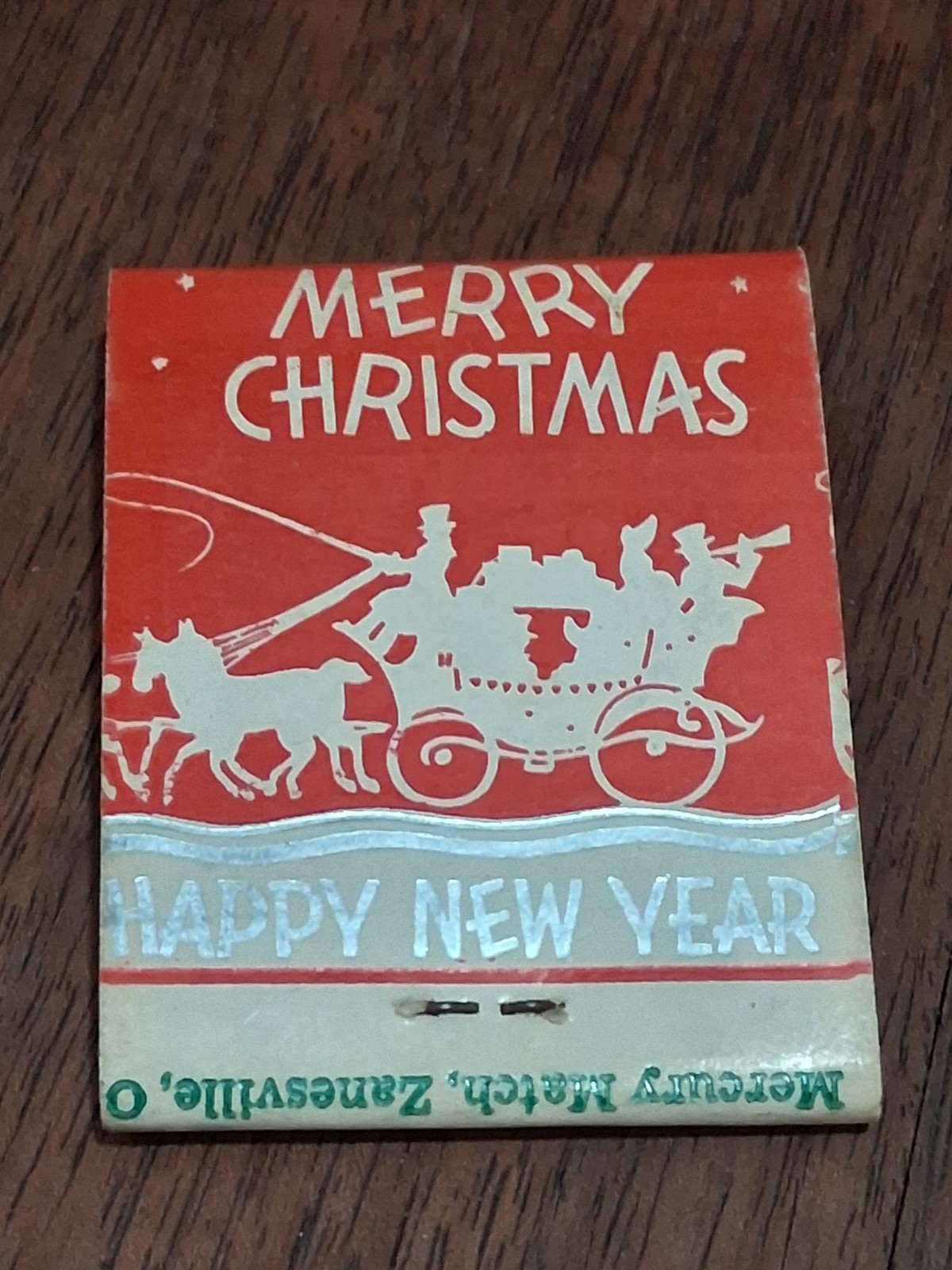 Vintage Lone Oak Restaurant Matchbook Lincoln Nebraska Christmas New Year