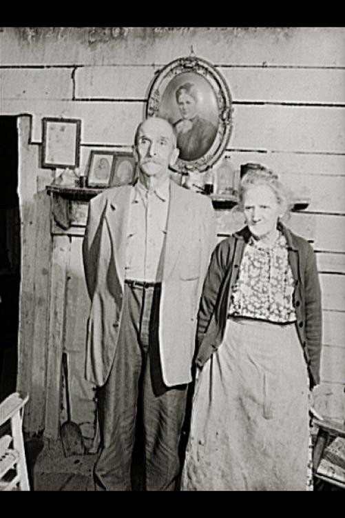 Photo:Penfield Georgia Arthur Bertland and Wife 1941 Old Age Pensioners