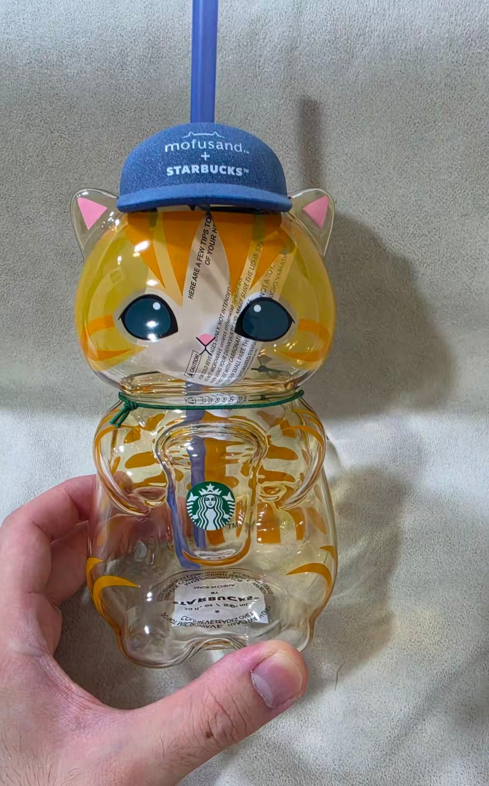 HOT  Starbucks Singapore x Mofusand 2026 Collection Cat Shaped Glass Cup