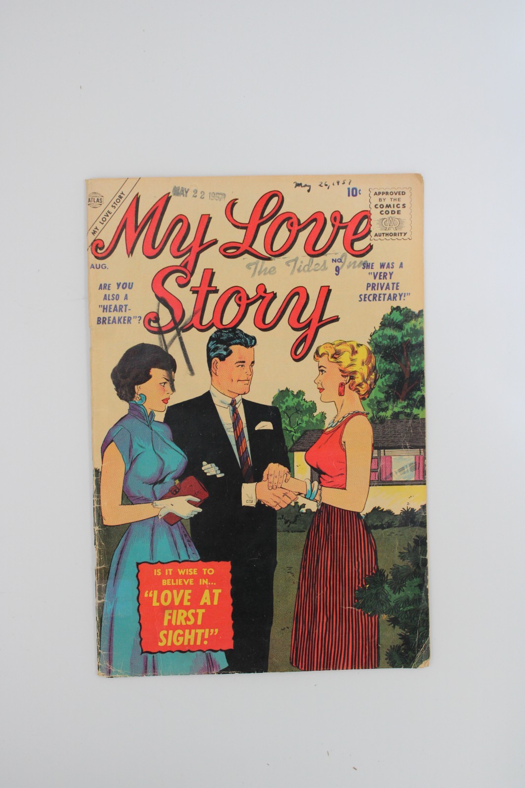 My Love Story # 9 (Atlas 1957) John ROMITA Sr Art 3.0 GD+ Raw Vintage Romance My Love Story # 9 (Atlas 1957) John ROMITA Sr Art 3.0 GD+ Raw Vintage Romance