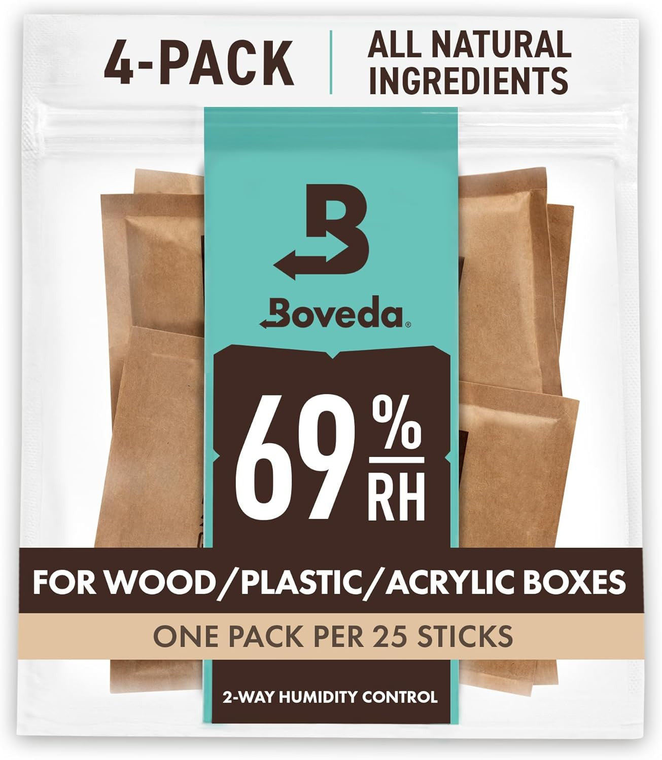 for Cigars/Tobacco | 69% RH Humidity Control Packs | Size Large for Use with up for Cigars/Tobacco | 69% RH Humidity Control Packs | Size Large for Use with up