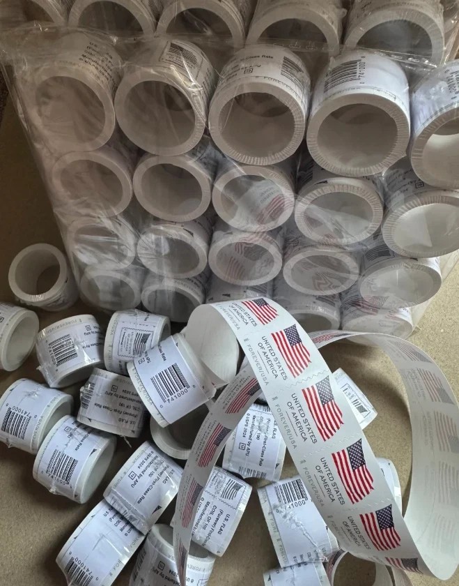 30 Rolls of 100 USPS Postage Stamps, Totaling 3000 Pieces 2025 Delivery Fast