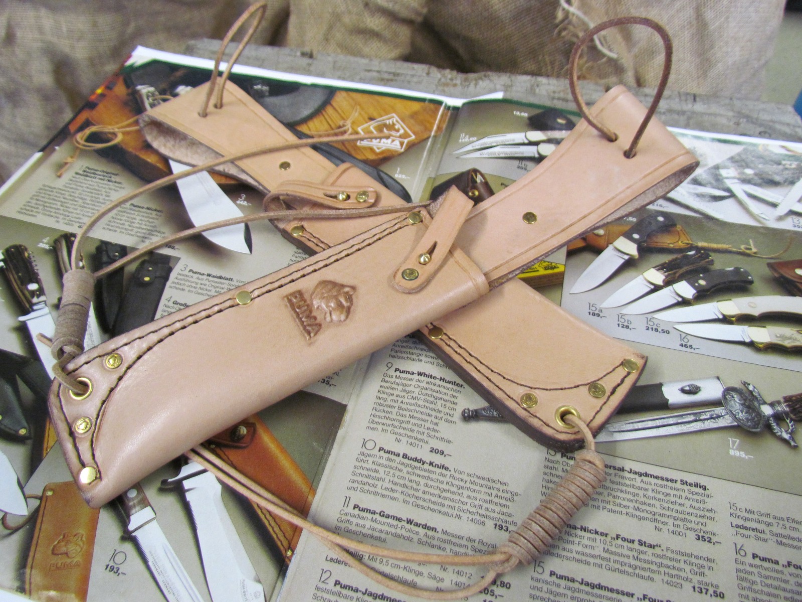 PUMA KNIFE SHEATH. GENUINE SOLINGEN for PUMA KNIFE WHITE HUNTER 6375. PUMA KNIFE SHEATH. GENUINE SOLINGEN for PUMA KNIFE WHITE HUNTER 6375.