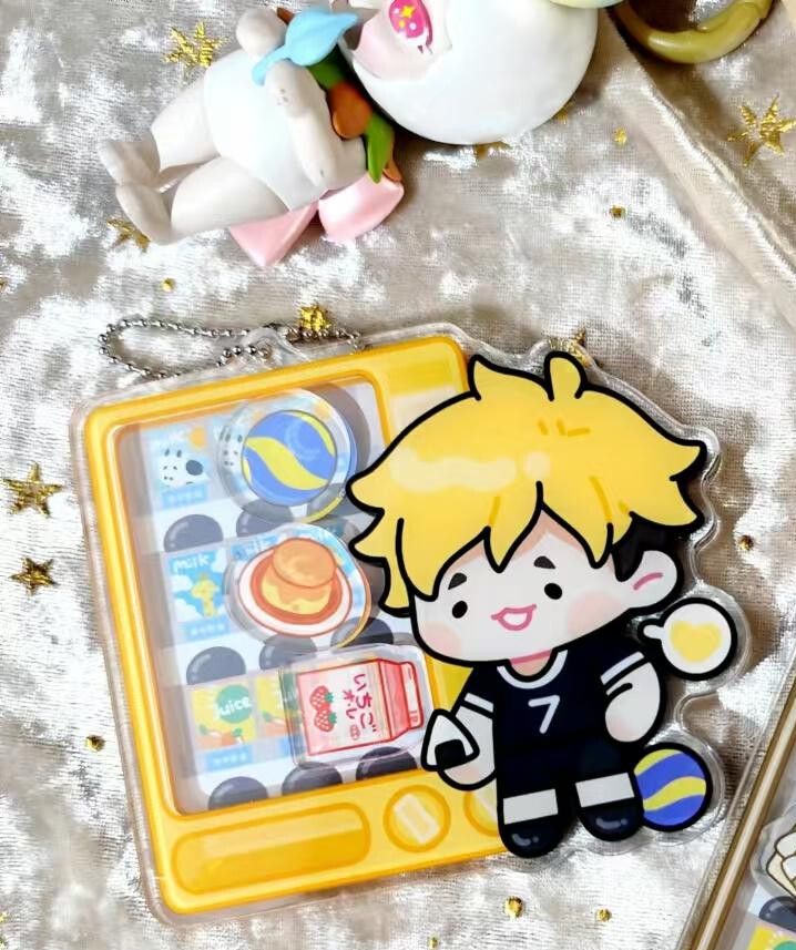 Haikyuu Anime Bag Pendant Acrylic Shake Keychain Cosplay Keyring Gift Cartoon