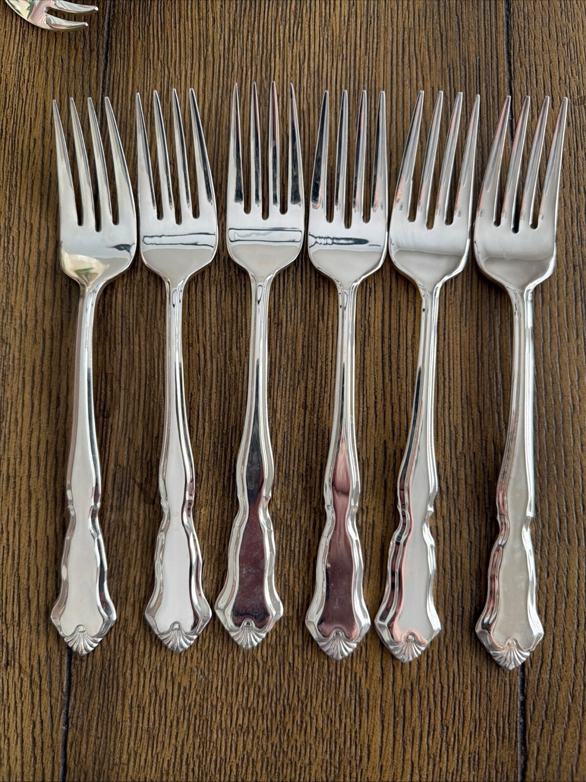 Wallace Deep Silver Centennial Silverplate Salad Forks - Set of 6 Wallace Deep Silver Centennial Silverplate Salad Forks - Set of 6
