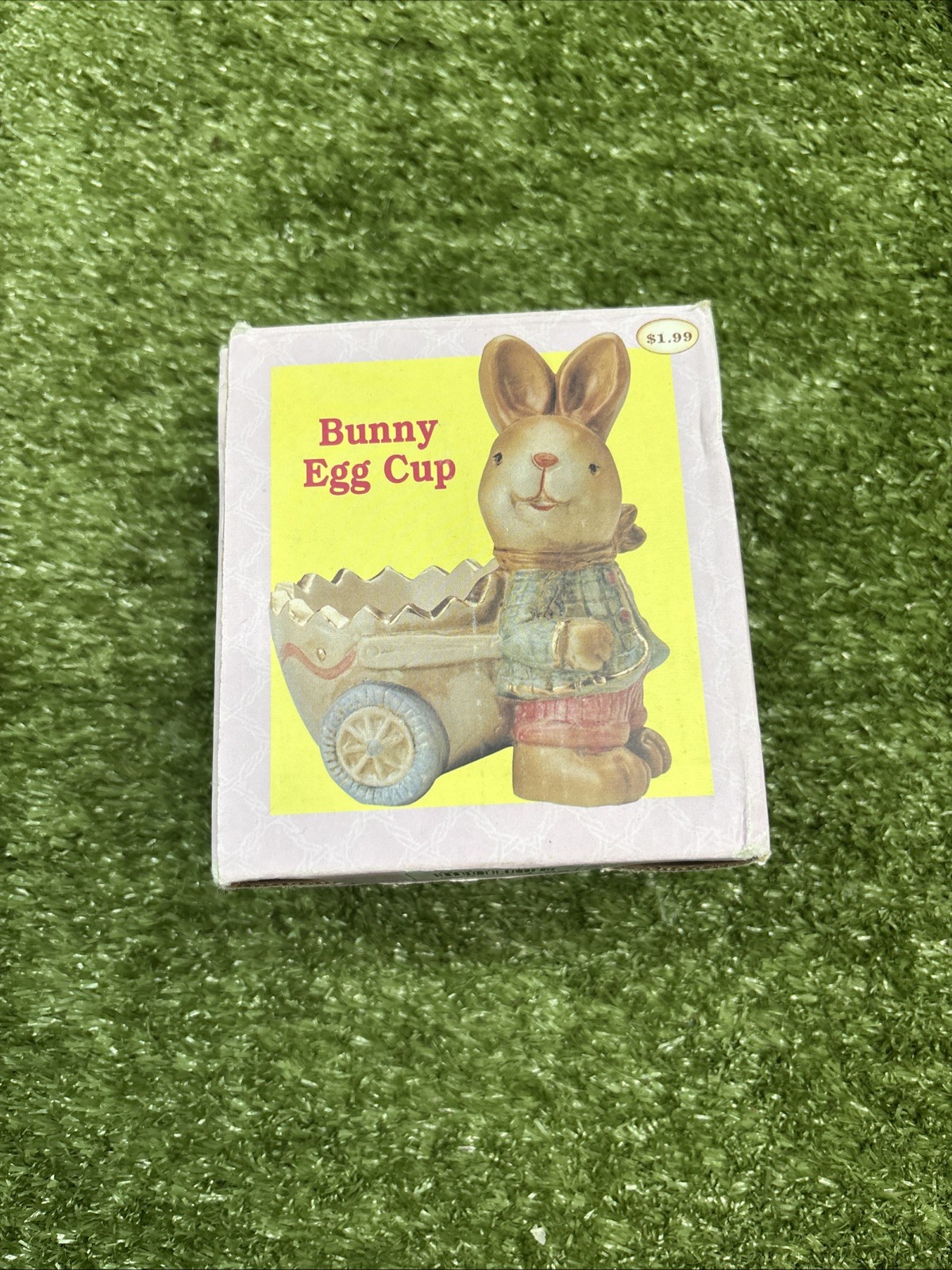 Vintage Ceramic Bunny Rabbit Figurine Pulling An Egg Cart Hand Painted NO EGG Vintage Ceramic Bunny Rabbit Figurine Pulling An Egg Cart Hand Painted NO EGG