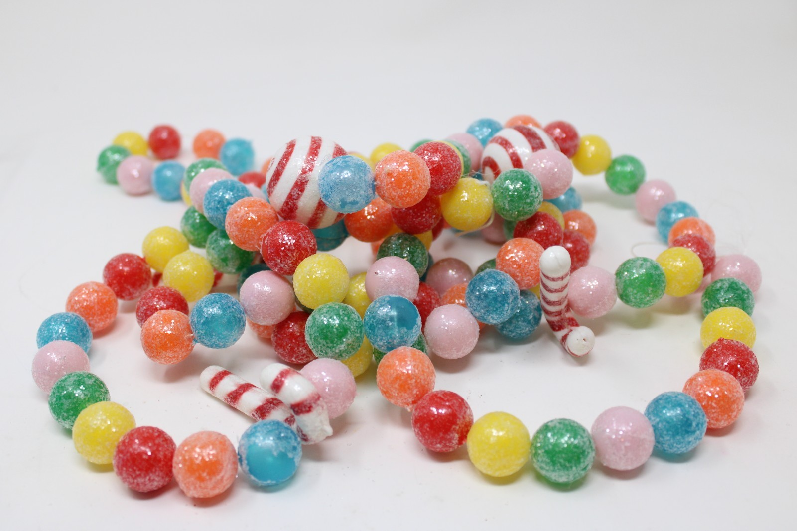 Vintage Kurt Adler Vintage Style Sugared Candy Christmas Tree Garland 8.8 Ft.