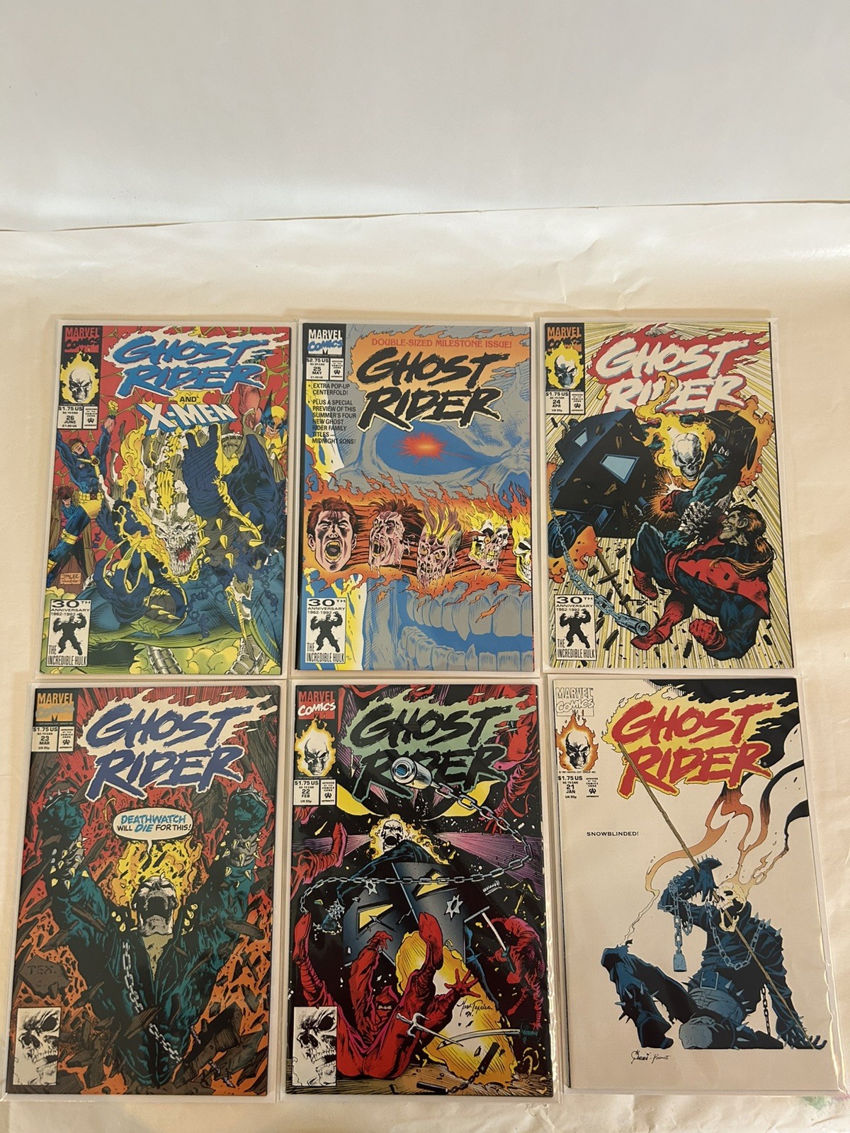 lot of 6 Marvel Ghost Rider Comic books #21 22 23 24 25 26