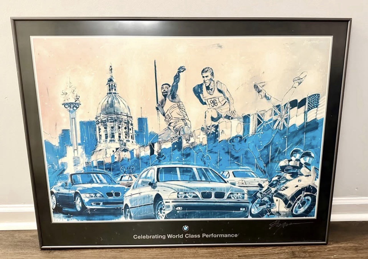 BMW 1996 Atlanta Olympics Art - Michael Bryan Framed Lithograph