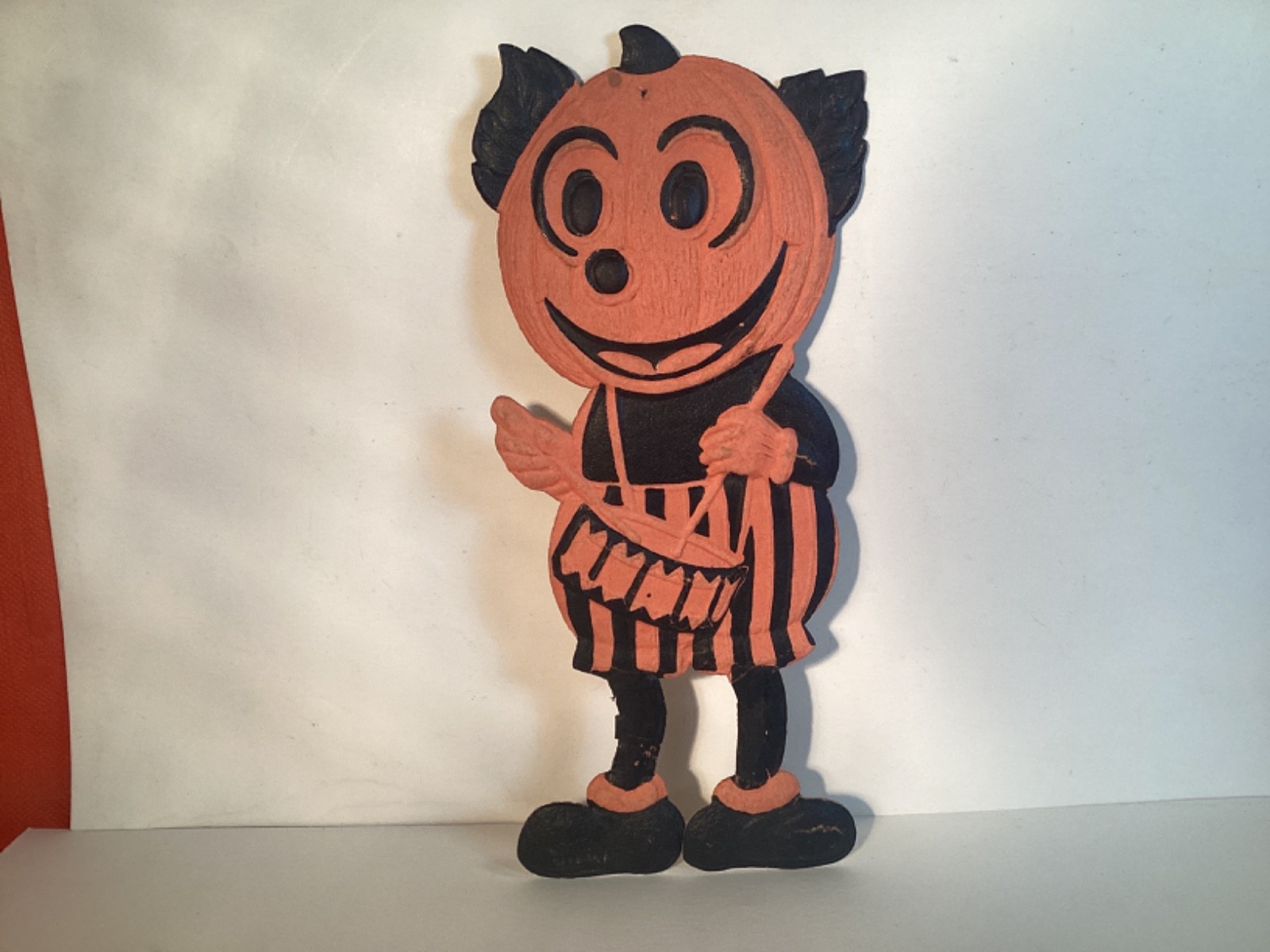 VINTAGE HALLOWEEN GERMAN EMBOSSED DIE CUT MICKEY DRUMMER BOY VINTAGE HALLOWEEN GERMAN EMBOSSED DIE CUT MICKEY DRUMMER BOY