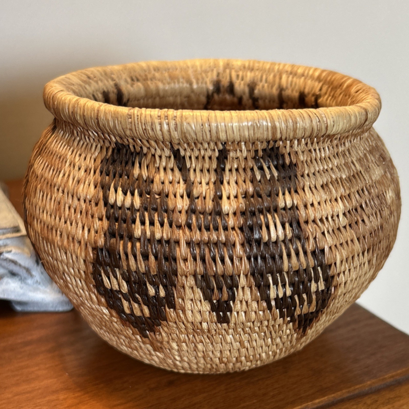 VTG Handwoven Indigenous Artisan Butterfly Basket