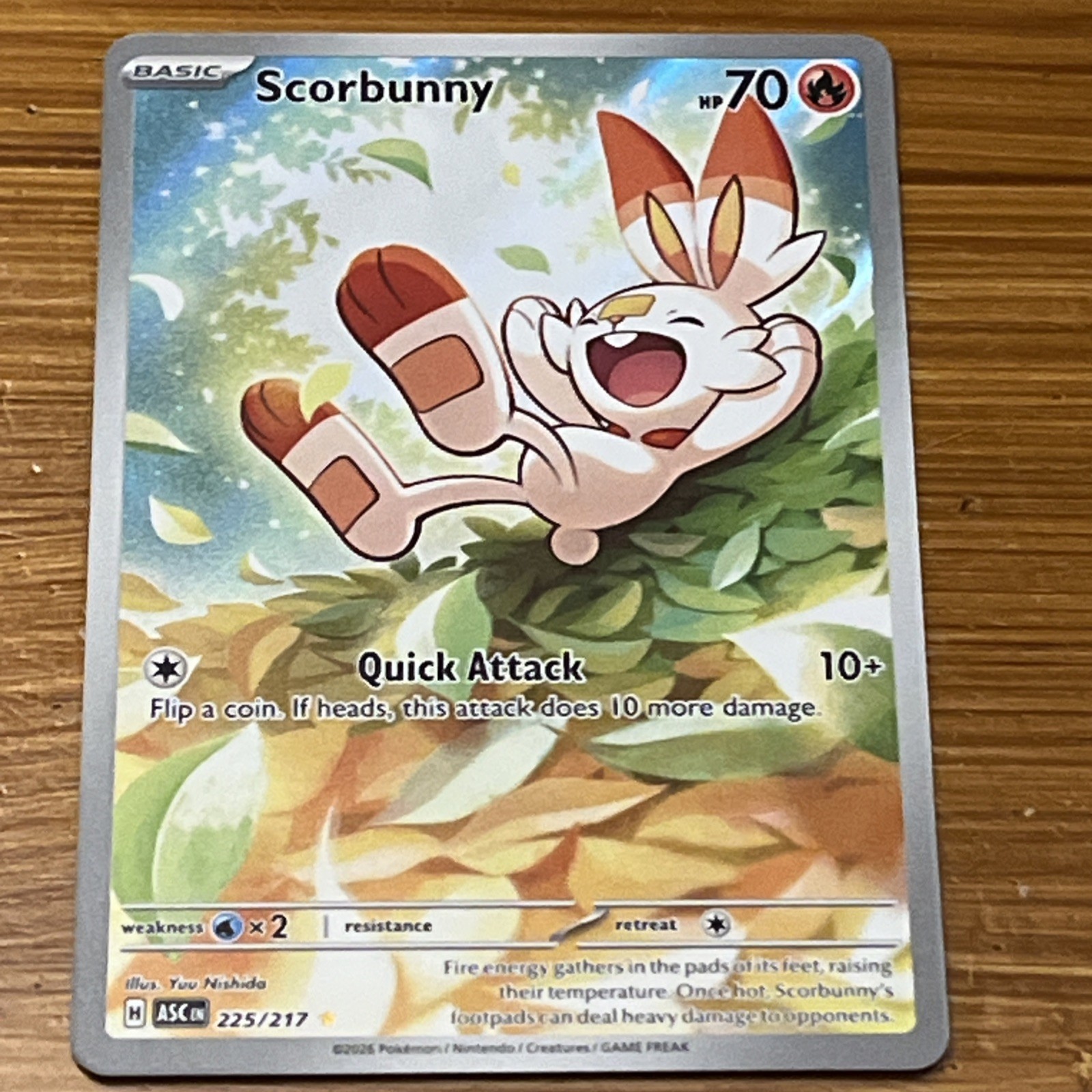 Pokémon TCG - Scorbunny 225/217 - Ascended Heroes - Illustration Rare - NM