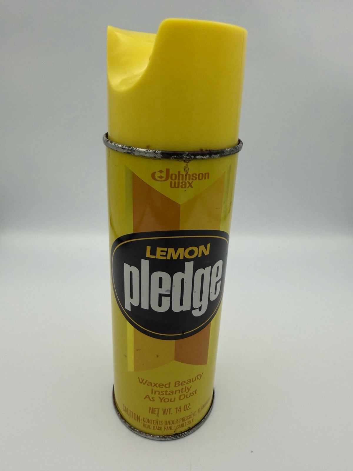 Vtg 1979 LEMON Pledge Furniture Polish Spray Can 1970’s Set Prop 14 oz Near Full