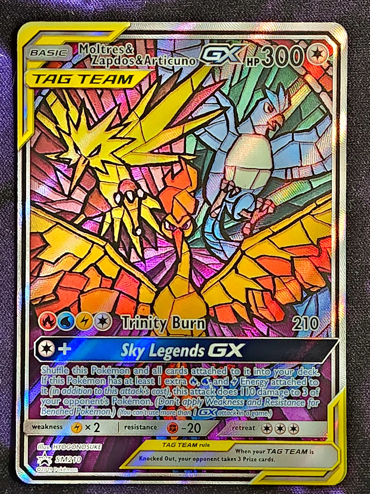 Pokemon Moltres & Zapdos & Articuno GX SM210 Black Star Promo BSP
