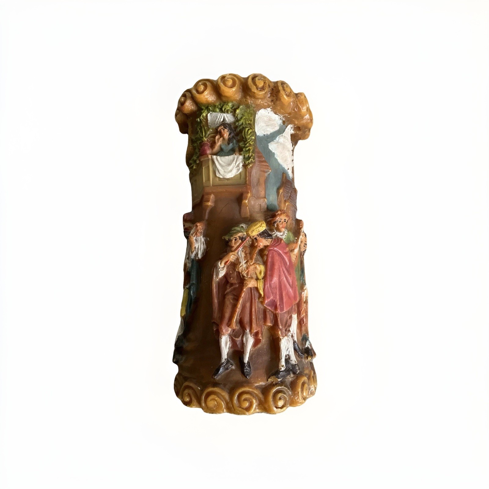 Vintage German Gunter Kerzen Castle Figural Wax Candle Refillable 10.5”