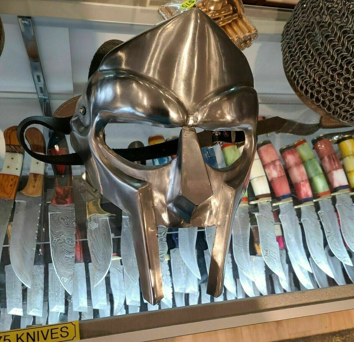 MF Doom Gladiator Mask Mad Villain 18g Mild Steel Face Armor Replica Halloween MF Doom Gladiator Mask Mad Villain 18g Mild Steel Face Armor Replica Halloween