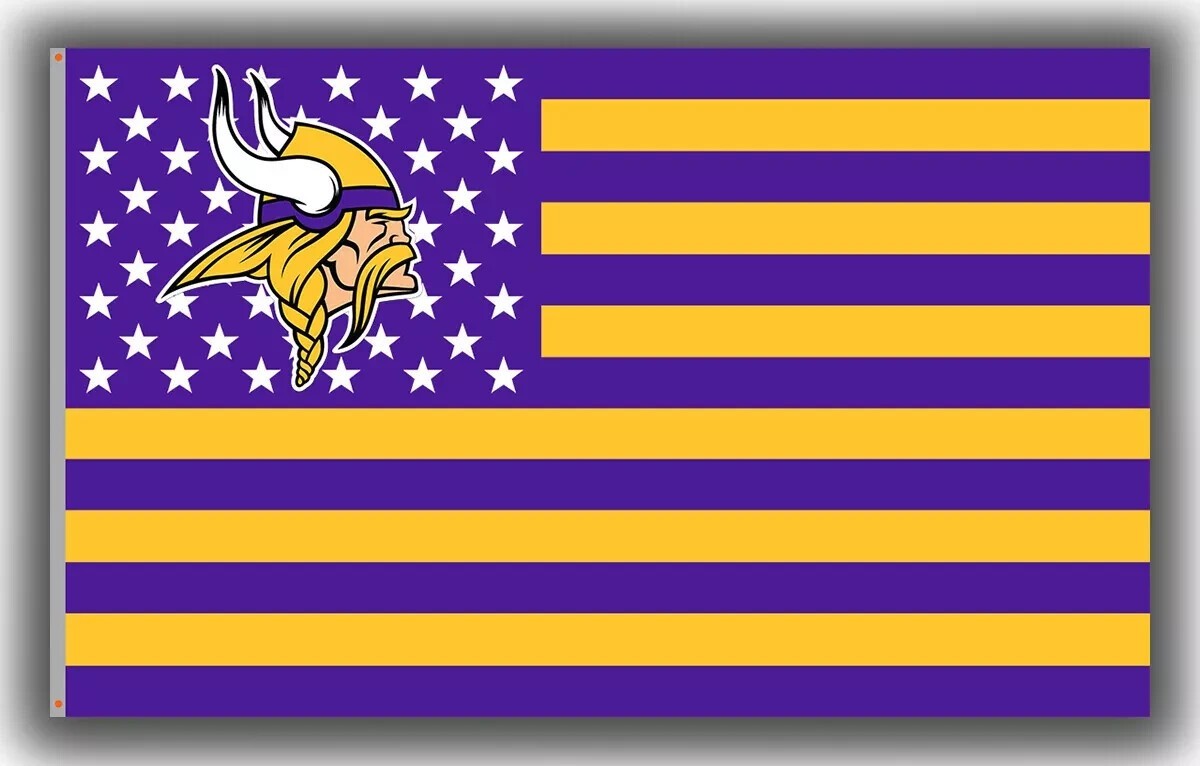 Minnesota Vikings American FLAG 3X5 Banner American Football Grommets
