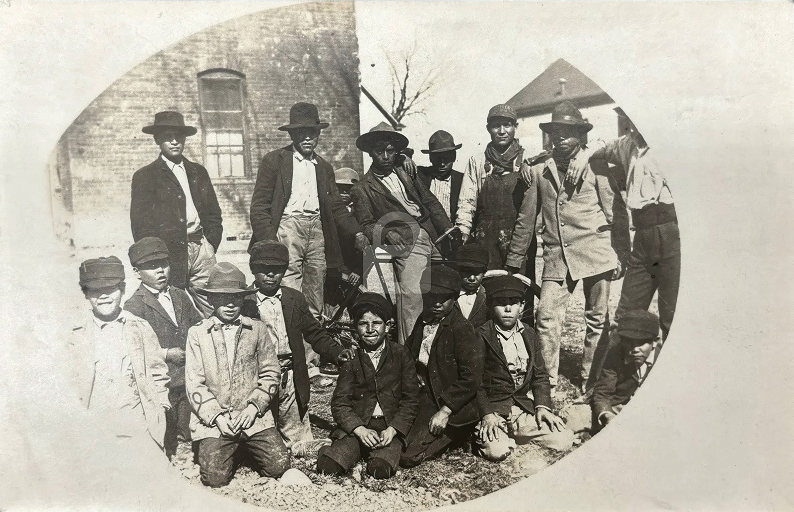 c1908 Teller Indian School Grand Junction Colorado RPPC Photo Postcard COPY