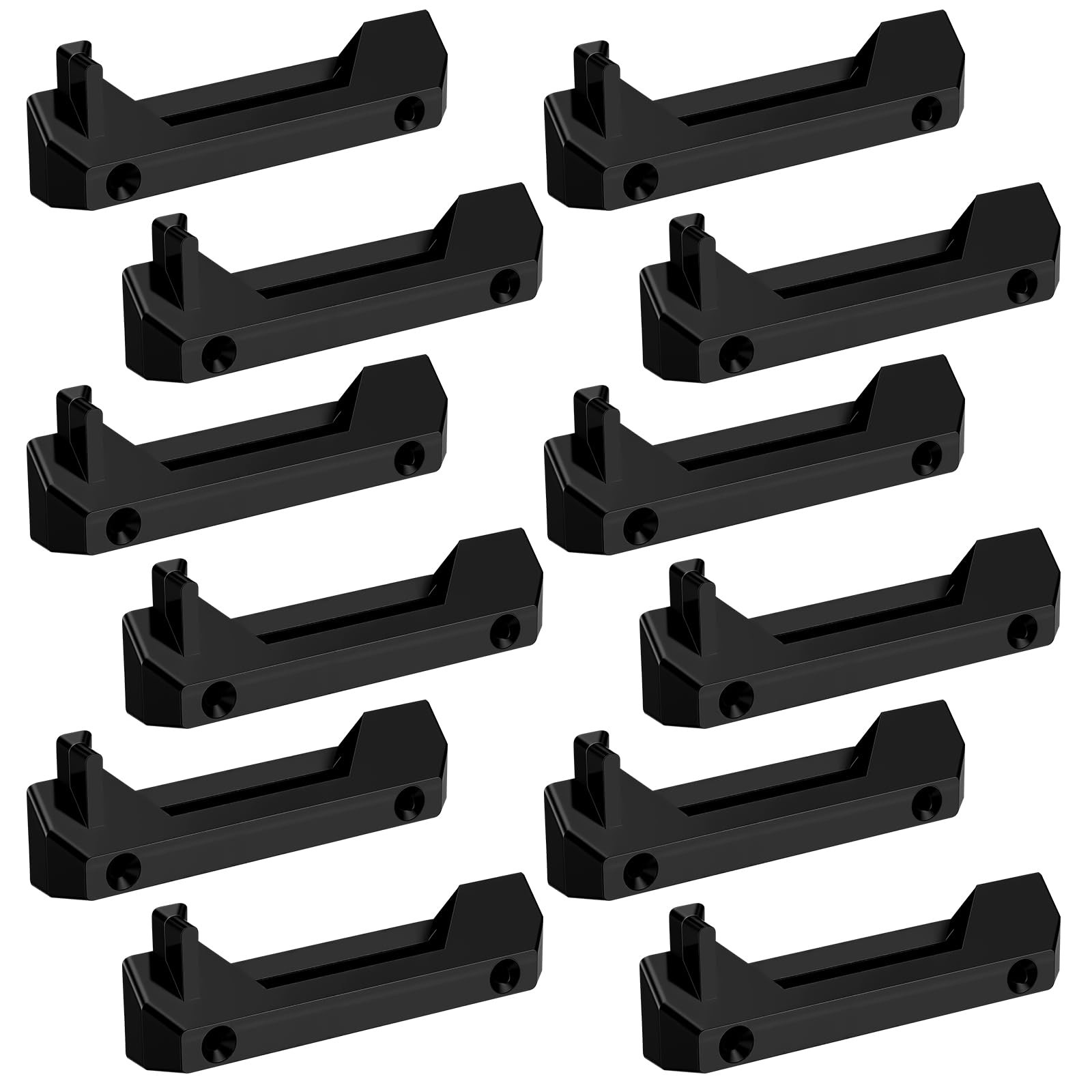 Joyfolk 12 Pcs Black Mounting Feet Compatible with 5.6 x 1.8 inches, Joyfolk 12 Pcs Black Mounting Feet Compatible with 5.6 x 1.8 inches,