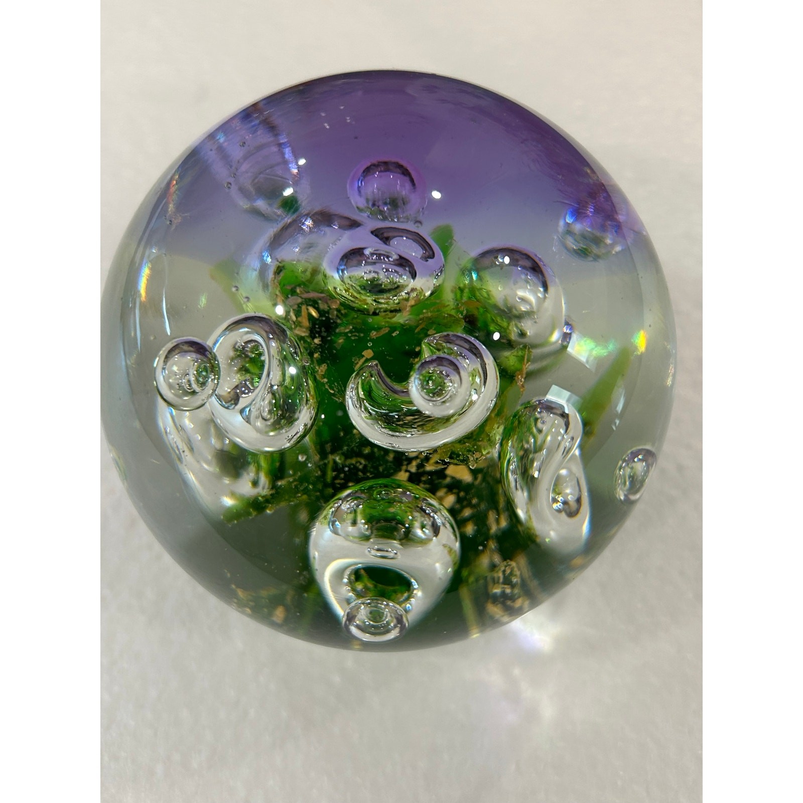TEIGN VALLEY HANDCRAFTED GLASS PAPERWEIGHT UNIQUE NEBULA TEIGN VALLEY HANDCRAFTED GLASS PAPERWEIGHT UNIQUE NEBULA