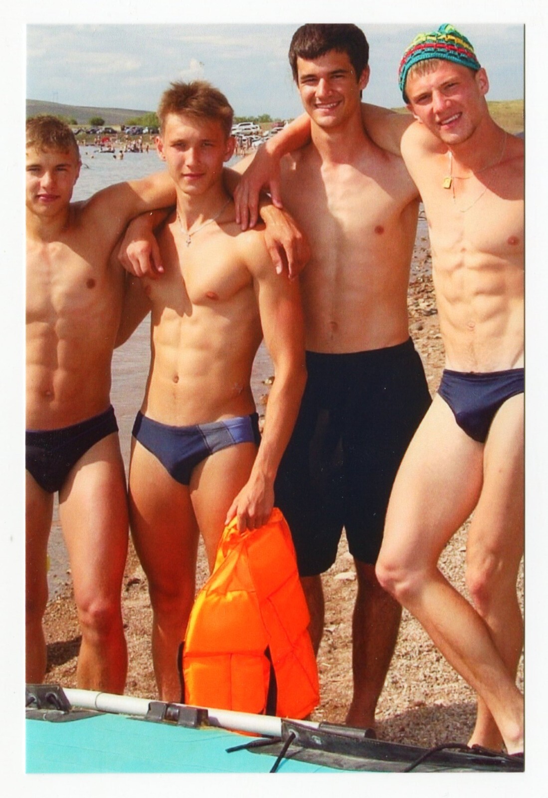 REPRINT 2000\'s Shirtless Handsome young man gay russian vtg photo