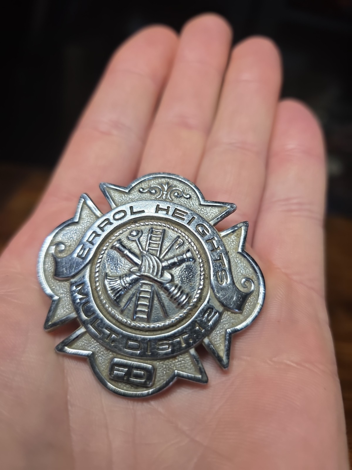 Rare Vintage Oregon Fire Department Badge. Errol Heights Multnohma District 12. Rare Vintage Oregon Fire Department Badge. Errol Heights Multnohma District 12.