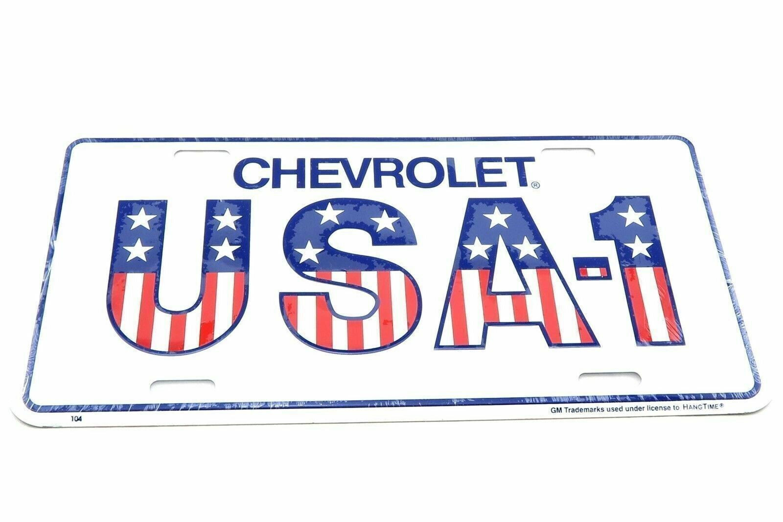 Chevrolet Chevy USA-1 Licensed Aluminum Metal License Plate Sign Tag Chevrolet Chevy USA-1 Licensed Aluminum Metal License Plate Sign Tag