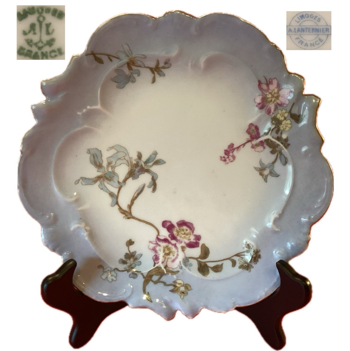 ANTIQUE A. LANTENIER LIMOGES FRANCE PLATE 8.5\