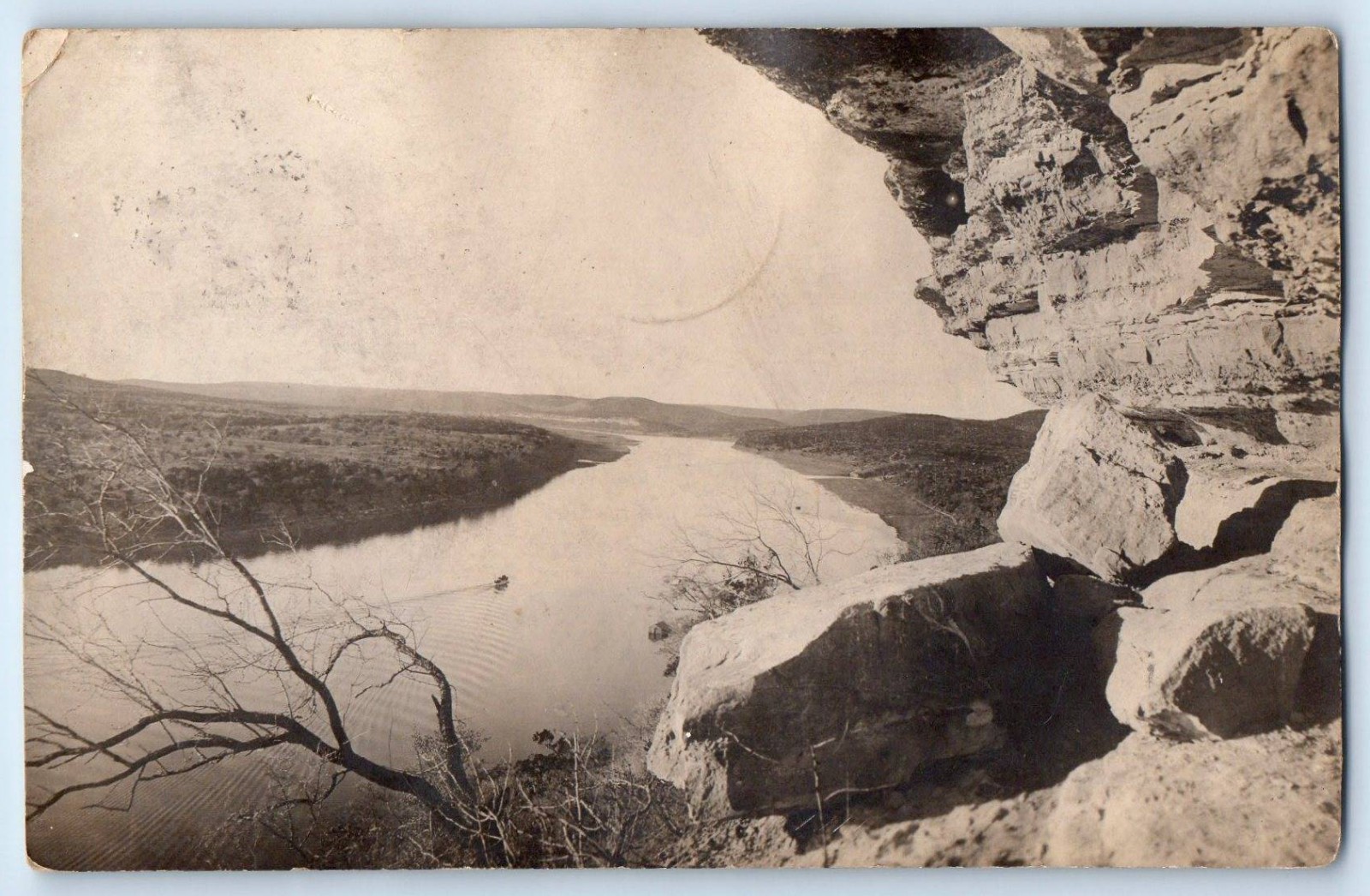 1918 View Of Mount Bonnell Austin Texas TX RPPC Photo Posted Antique Postcard 1918 View Of Mount Bonnell Austin Texas TX RPPC Photo Posted Antique Postcard