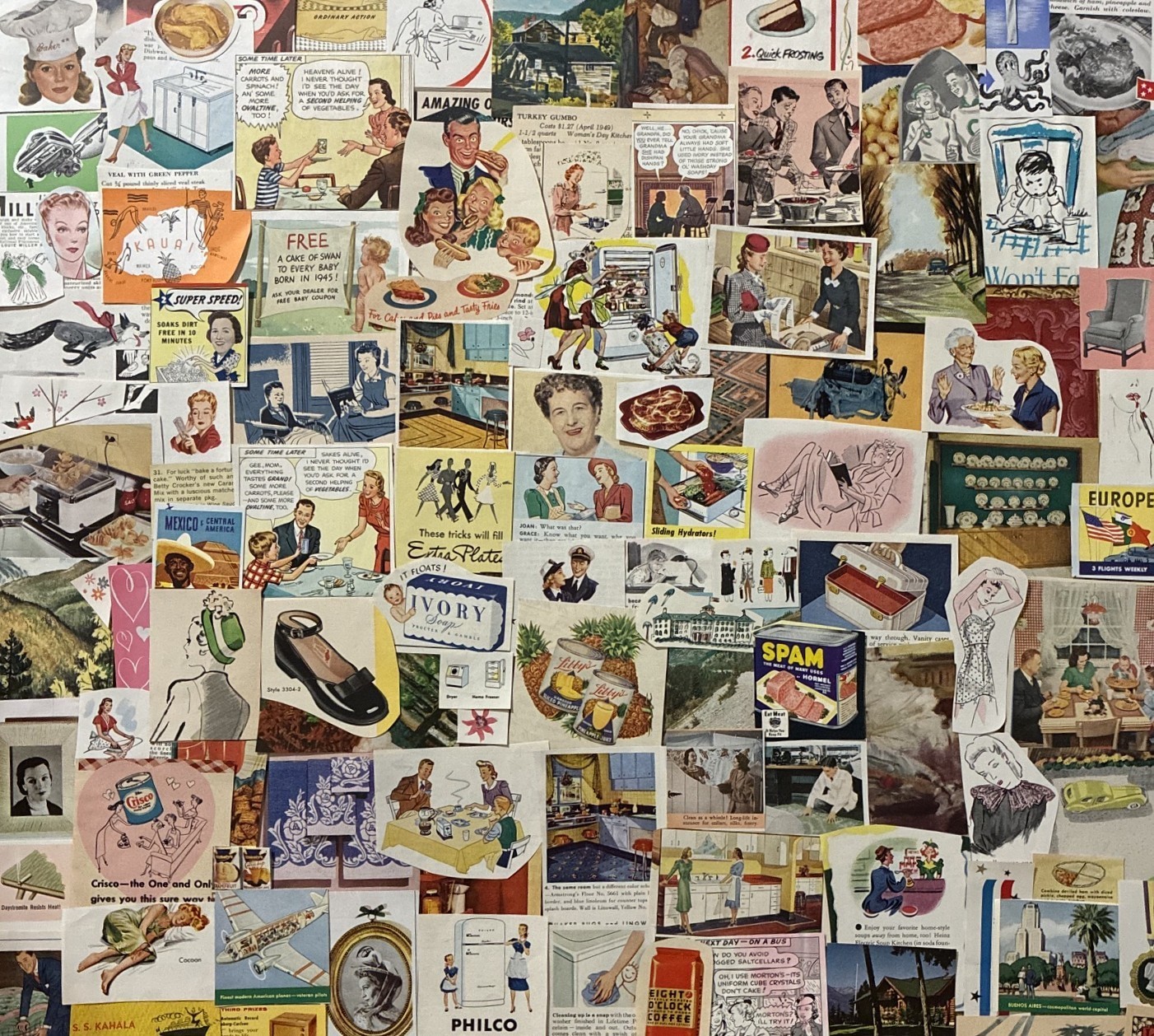 Lot of 100+ Vintage Ephemera~Tiny Ads & Cutouts~1920s-1950s~Junk Journals~ACEO