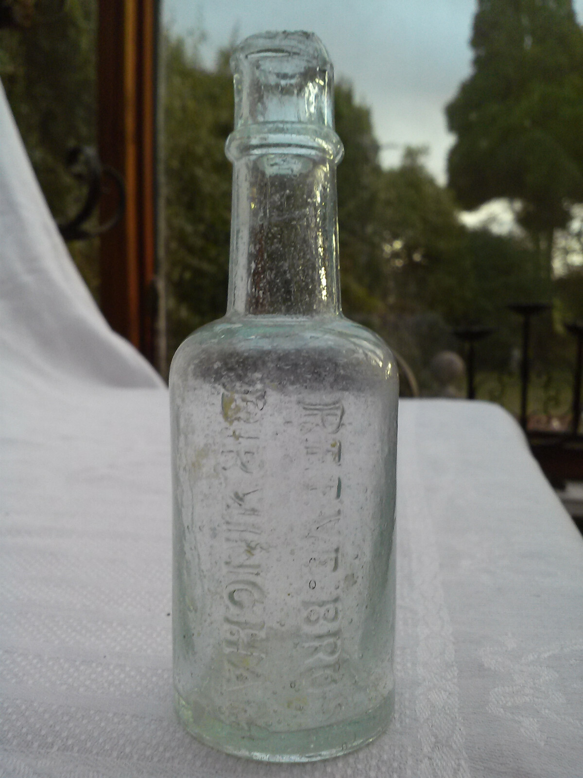 Reeve Brothers Birmingham small sheared lip bottle c1890-1920