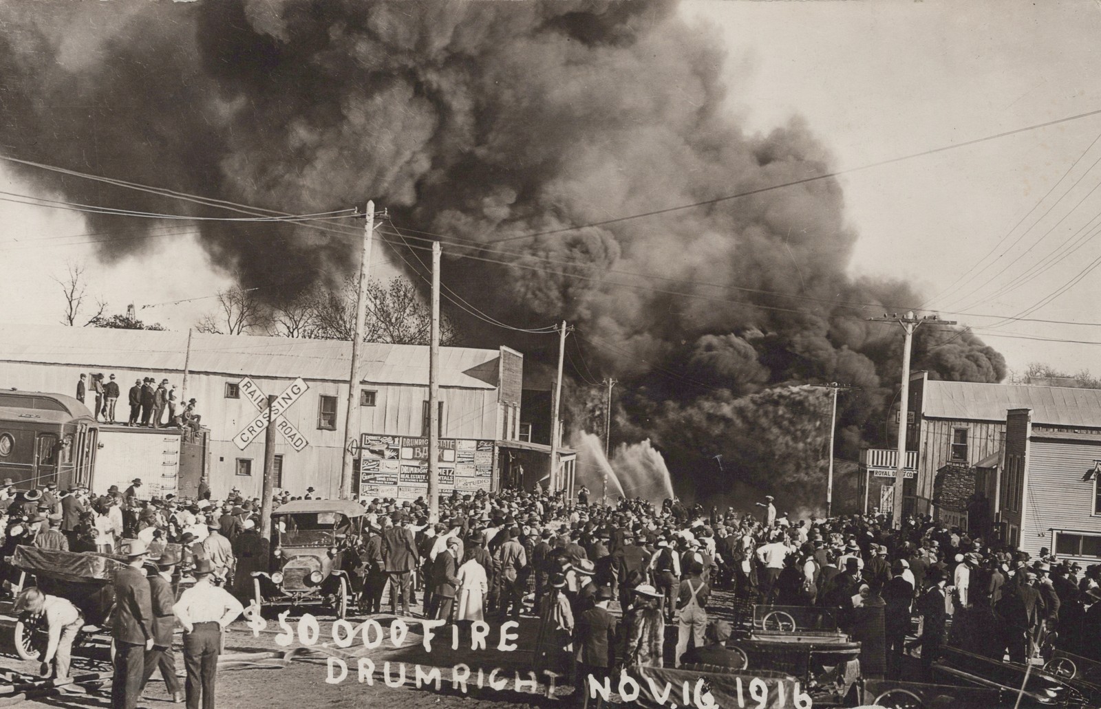 Drumright OK $50,000 Fire Nov 16 1916 RPPC Real Photo Postcard Oklahoma Disaster Drumright OK $50,000 Fire Nov 16 1916 RPPC Real Photo Postcard Oklahoma Disaster