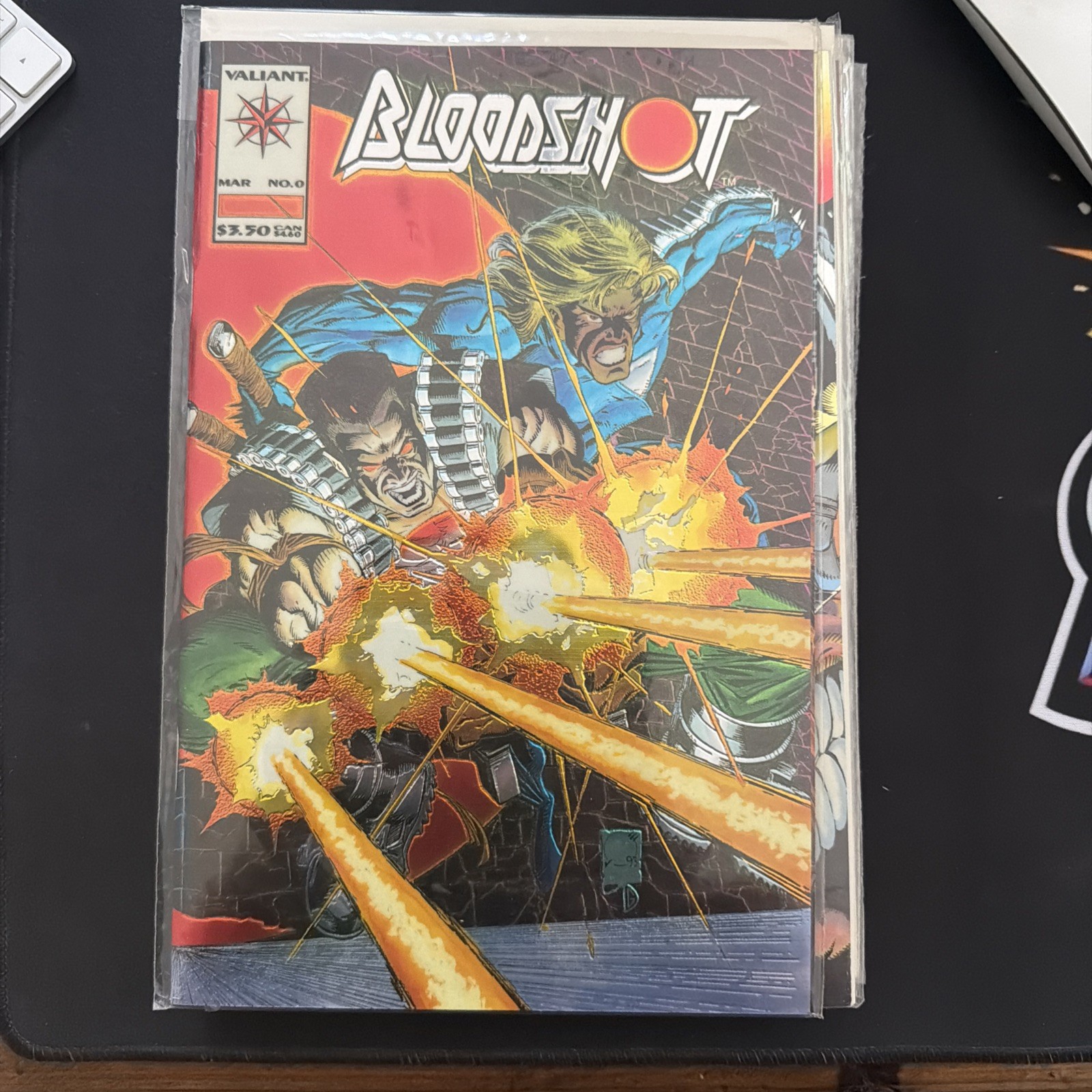 BLOODSHOT #0 Vol 1. VALIANT Comics 1993 Chromium Wraparound Cover VF+ BLOODSHOT #0 Vol 1. VALIANT Comics 1993 Chromium Wraparound Cover VF+