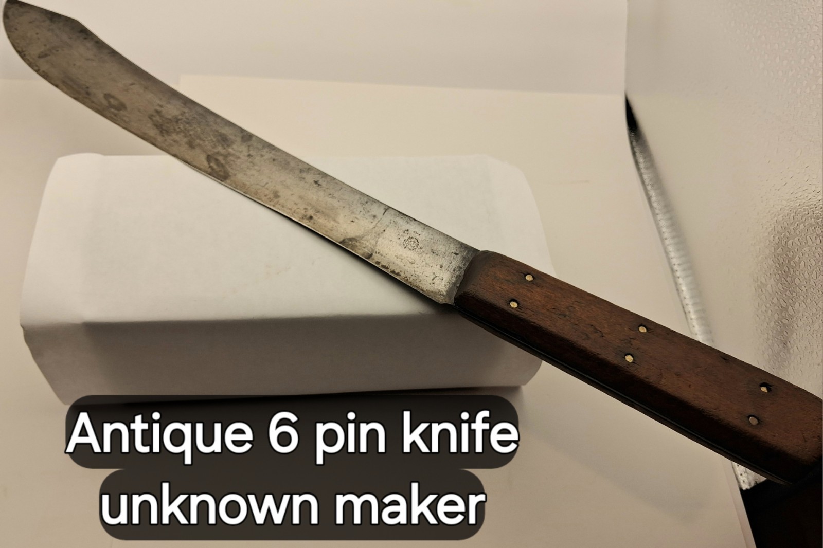 Antique 6 Pin Butcher Knife Antique 6 Pin Butcher Knife