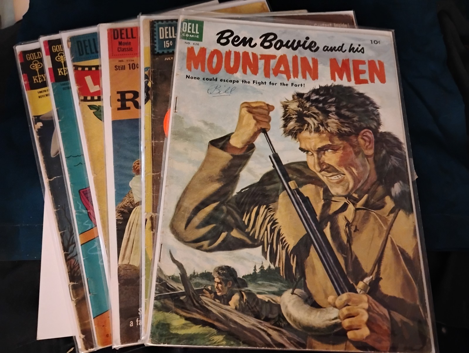 Lot of 6 Dell and Gold Key 1950s & 1960s Comic Books 4 Dell & 2 Gold Key Comics