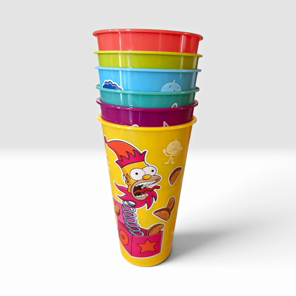 The Simpsons Bart Simpson 16 fl oz Multicolor Printed Plastic Cold Cup Set