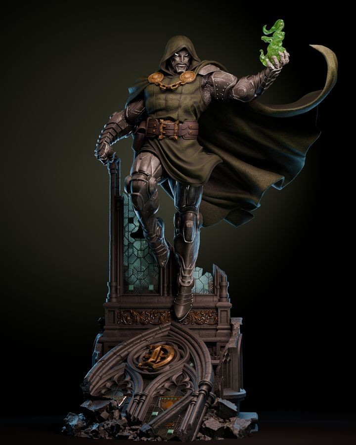 Dr. Doom Sculpture Statue Model Kit   size choices Unpainted/Unassembled