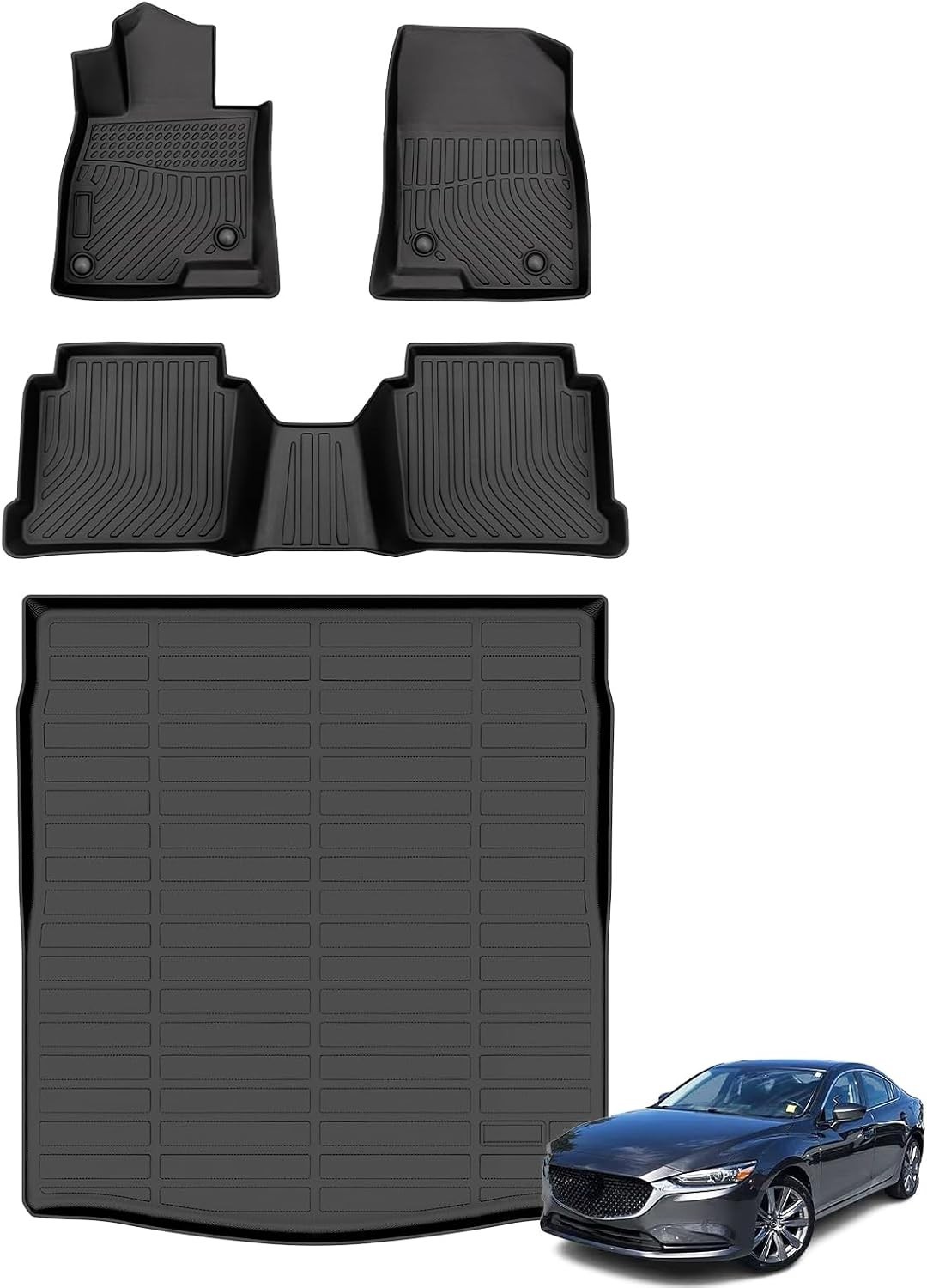 All Weather Car Floor Mats & Cargo Liner Set Fit for Mazda 6 2014-2021 Floor Lin All Weather Car Floor Mats & Cargo Liner Set Fit for Mazda 6 2014-2021 Floor Lin