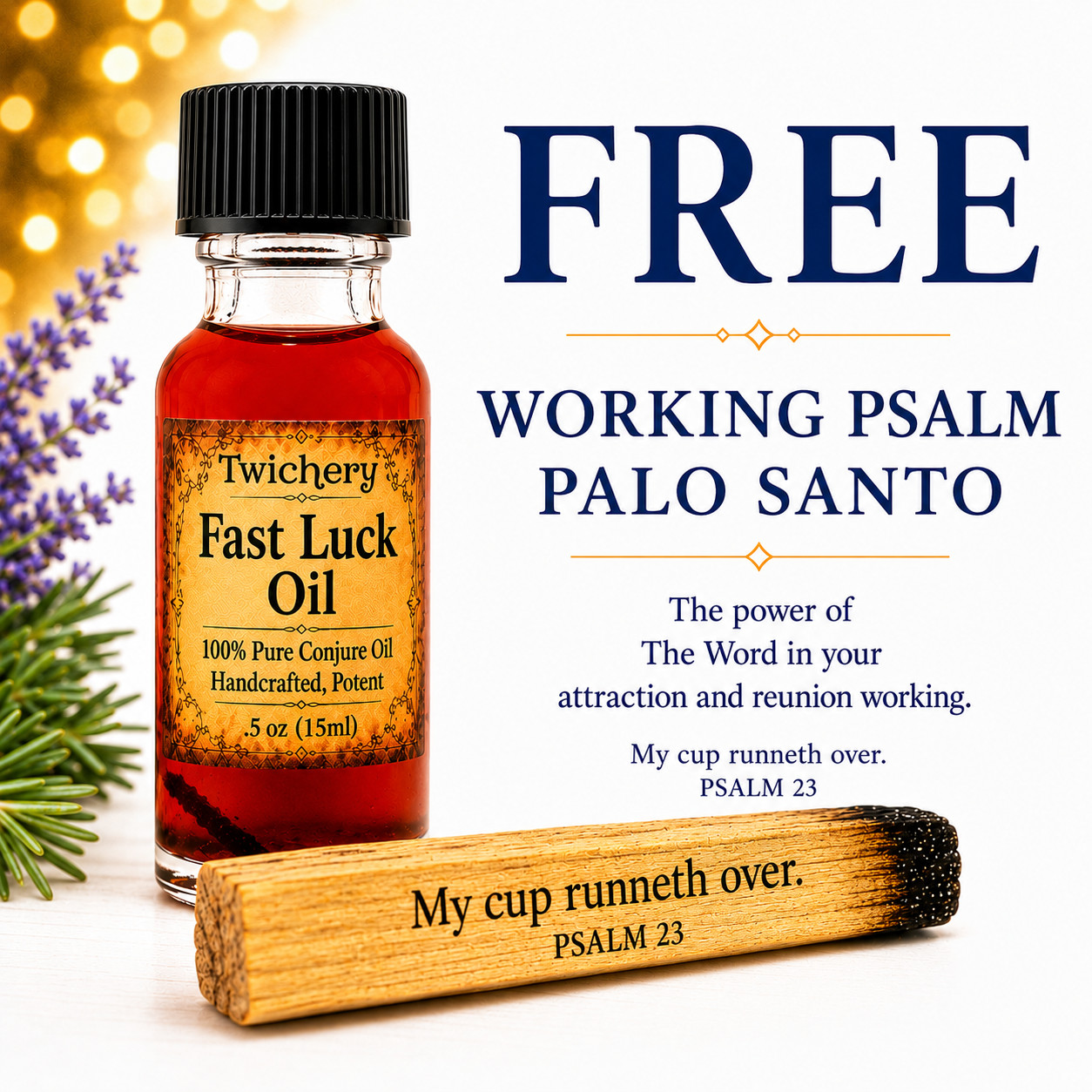 GET MONEY Lottery Winner FAST LUCK CONJURE Pagan FREE PALO SANTO PSALM 23