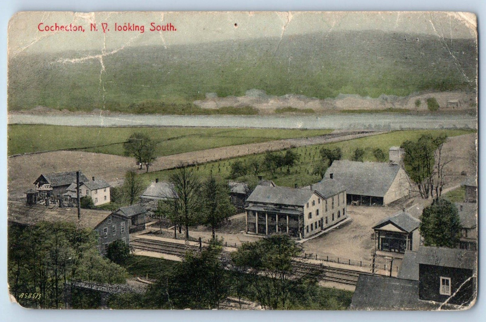 1908 Cochecton New York Vintage Postcard Looking South Building Exterior Posted 1908 Cochecton New York Vintage Postcard Looking South Building Exterior Posted