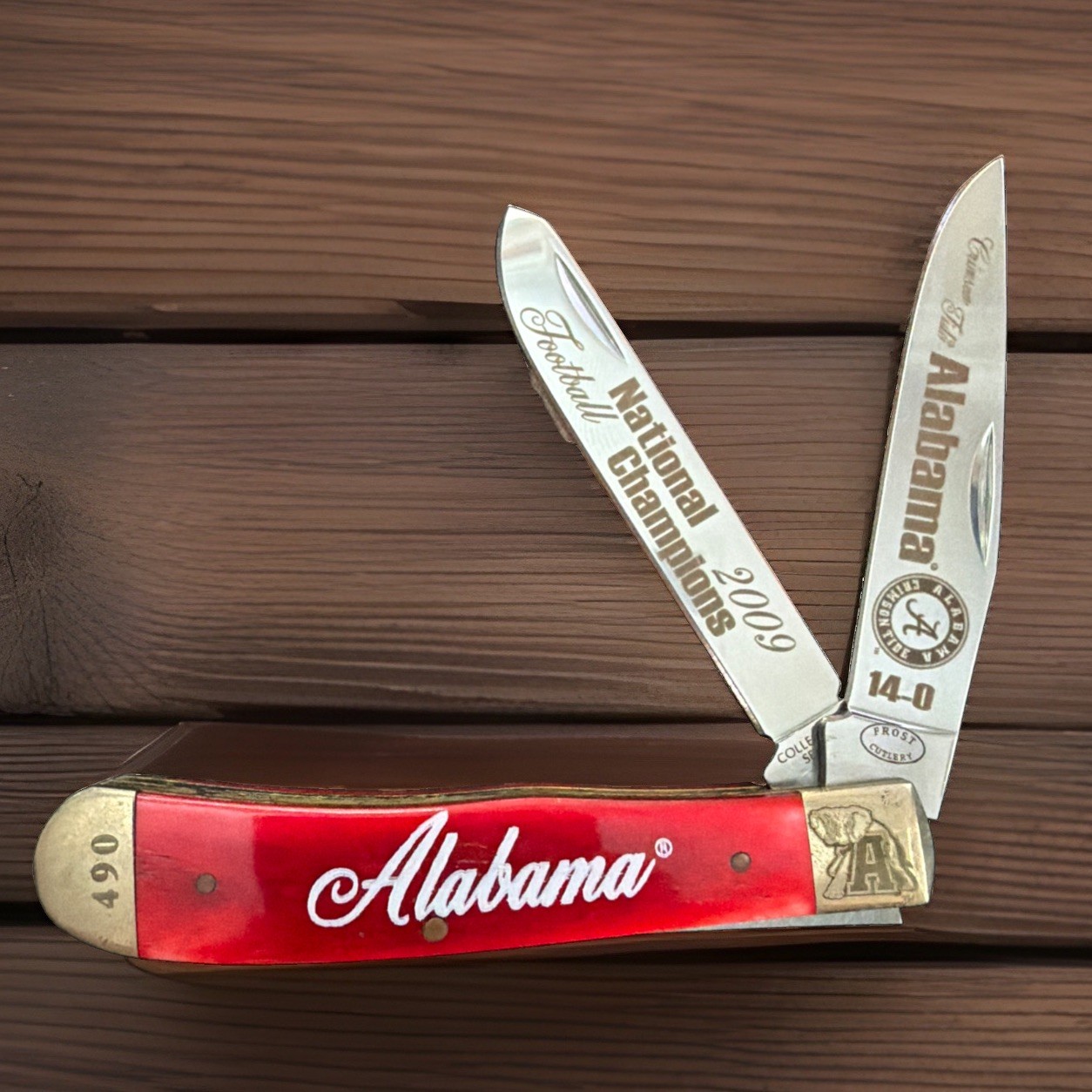 Alabama Crimson Tide Trapper 2-Blade Pocketknife 2009 Champs #490 Alabama Crimson Tide Trapper 2-Blade Pocketknife 2009 Champs #490
