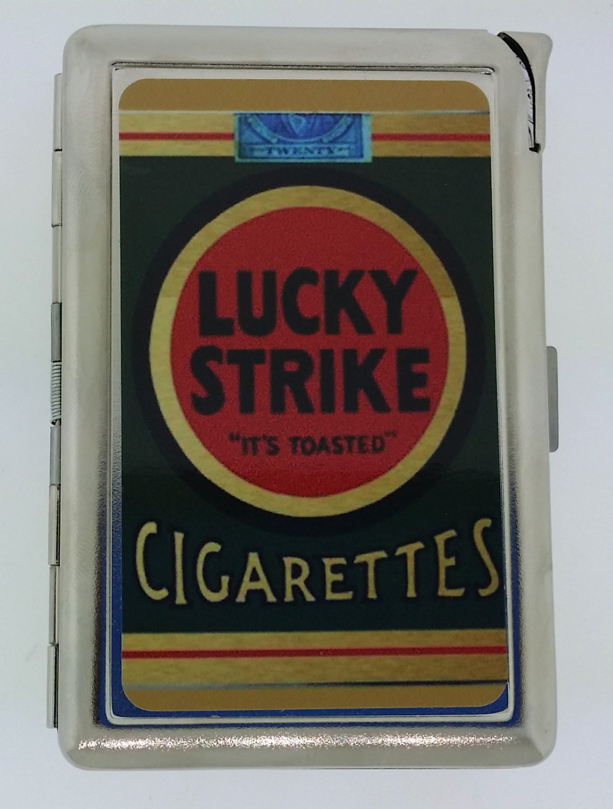 100's Size Vintage Smoking Ad Cigarette Case lighter ID Holder Wallet