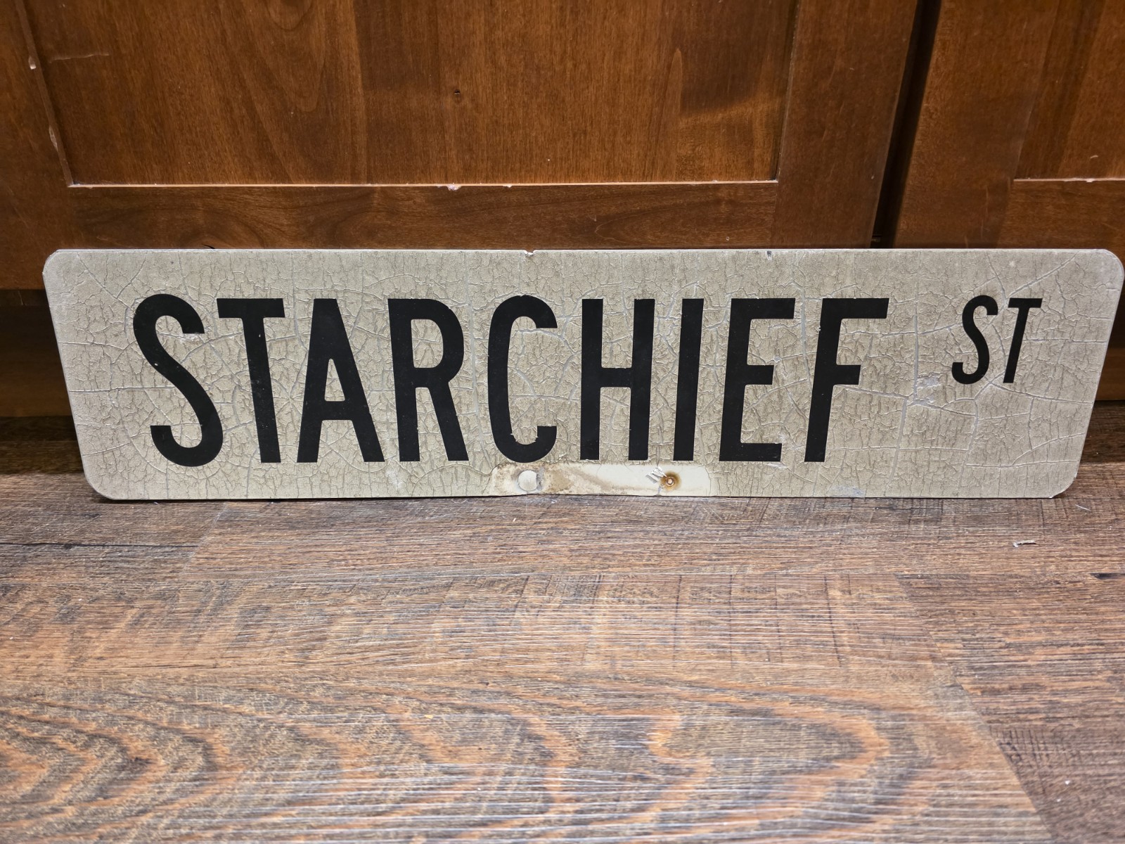 Vintage STARCHIEF ST Double-Sided Metal Street Sign 24