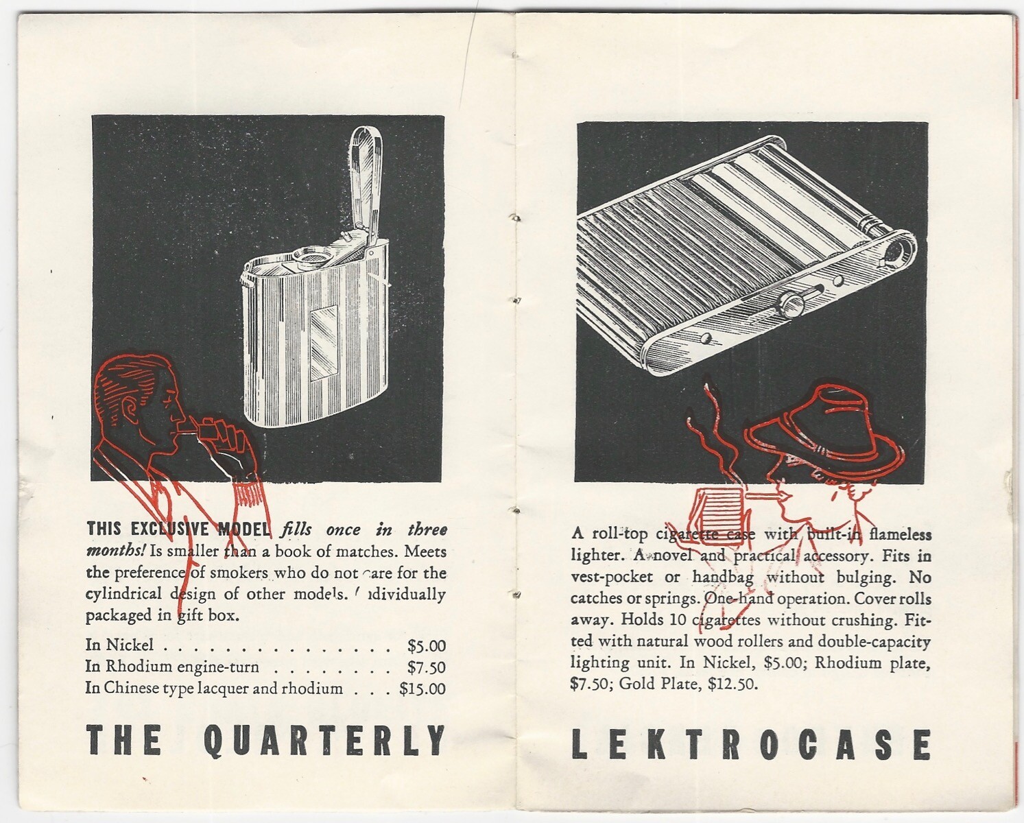 1936 Flameless Cigarette Lighters & Electric Shaver Lektrolite Glolite Brochure