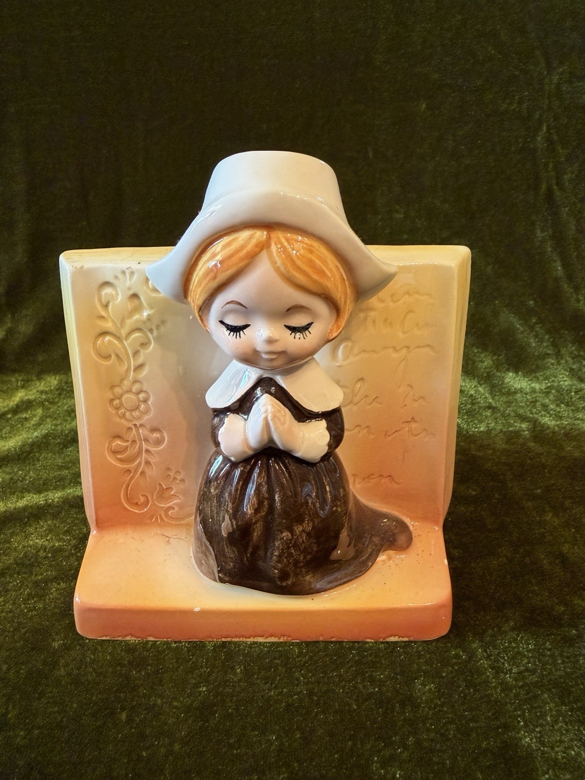 Vintage Relpo Praying Girl Pilgrim Planter