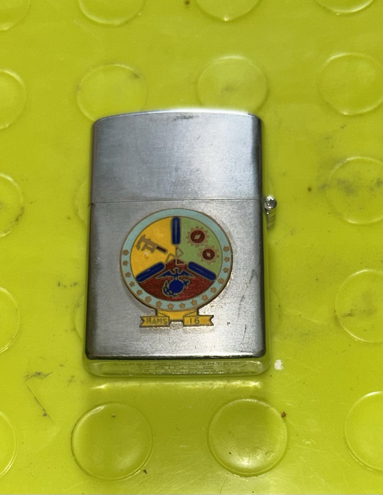 Vintage 1953 Prince Lighter MAMS-16 USMC Squadron VG Condition Japanese Made Vintage 1953 Prince Lighter MAMS-16 USMC Squadron VG Condition Japanese Made